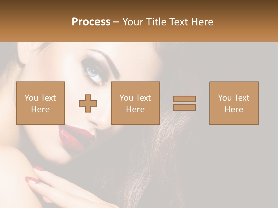 A Beautiful Woman With Red Lipstick On Her Lips PowerPoint Template