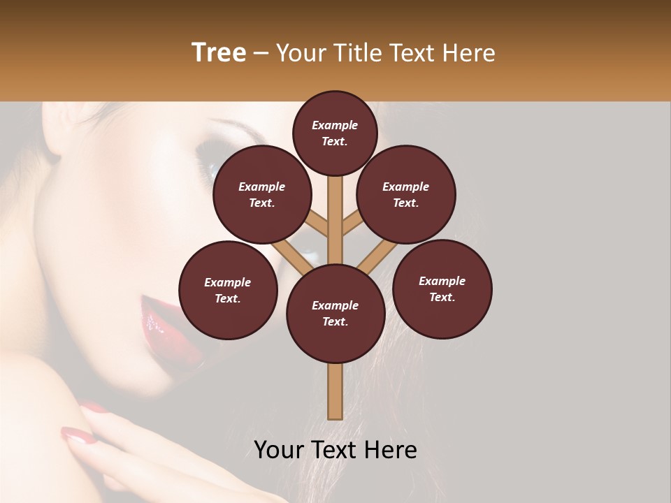 A Beautiful Woman With Red Lipstick On Her Lips PowerPoint Template