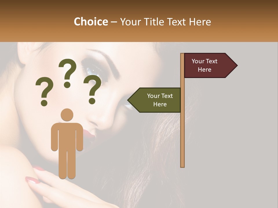 A Beautiful Woman With Red Lipstick On Her Lips PowerPoint Template