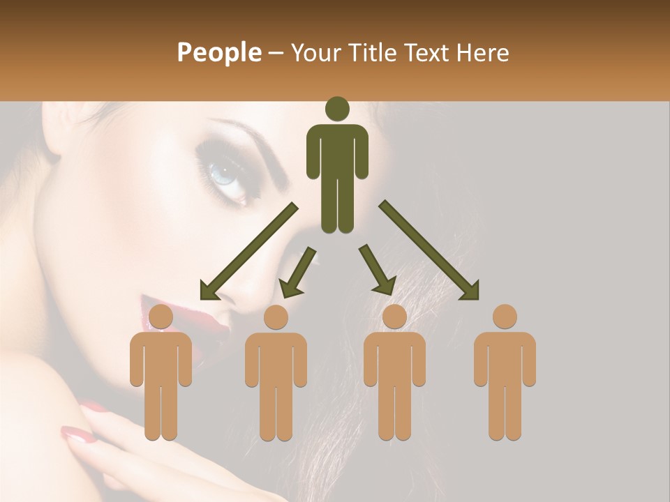 A Beautiful Woman With Red Lipstick On Her Lips PowerPoint Template