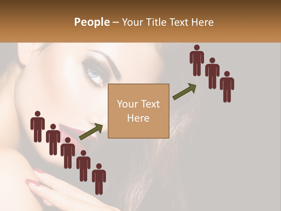 A Beautiful Woman With Red Lipstick On Her Lips PowerPoint Template