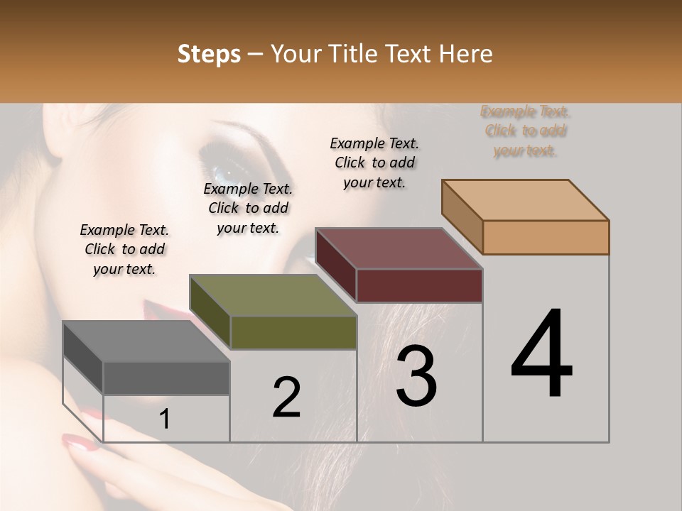 A Beautiful Woman With Red Lipstick On Her Lips PowerPoint Template