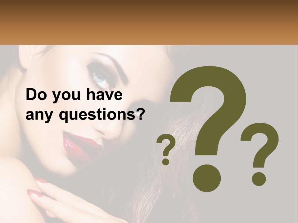 A Beautiful Woman With Red Lipstick On Her Lips PowerPoint Template