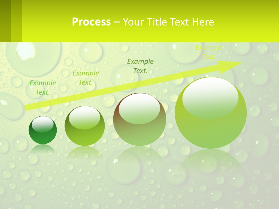 A Green Background With Water Droplets On It PowerPoint Template