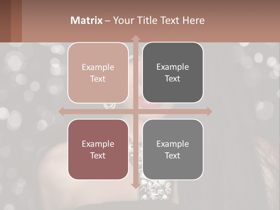 A Woman With Long Black Hair And Red Lipstick PowerPoint Template