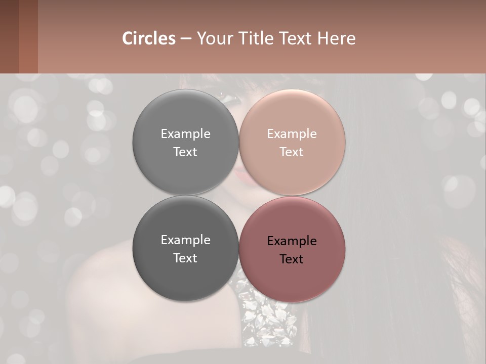 A Woman With Long Black Hair And Red Lipstick PowerPoint Template