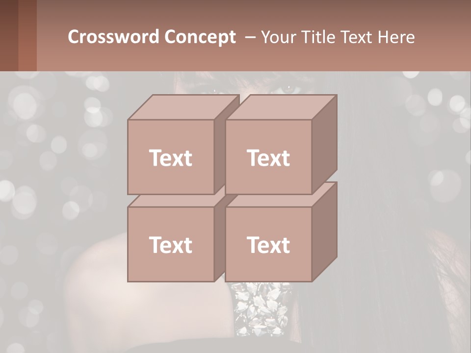 A Woman With Long Black Hair And Red Lipstick PowerPoint Template