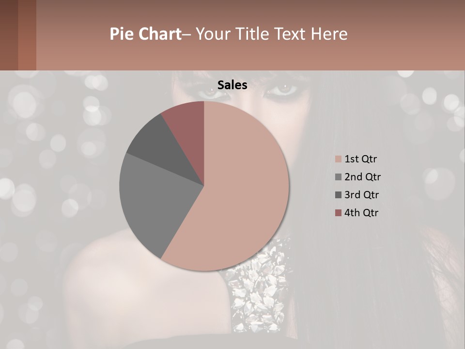 A Woman With Long Black Hair And Red Lipstick PowerPoint Template