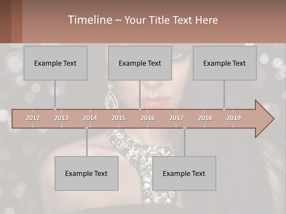 A Woman With Long Black Hair And Red Lipstick PowerPoint Template