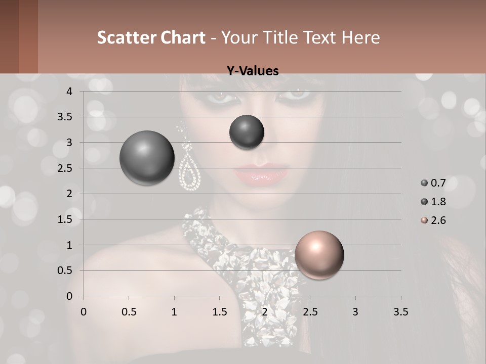 A Woman With Long Black Hair And Red Lipstick PowerPoint Template