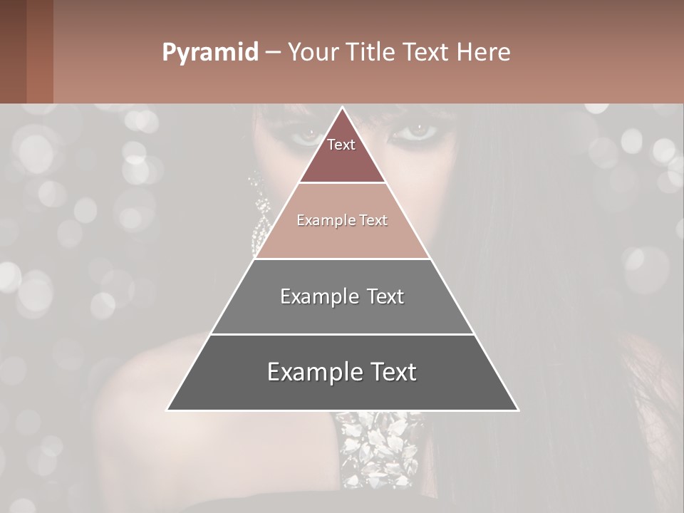 A Woman With Long Black Hair And Red Lipstick PowerPoint Template