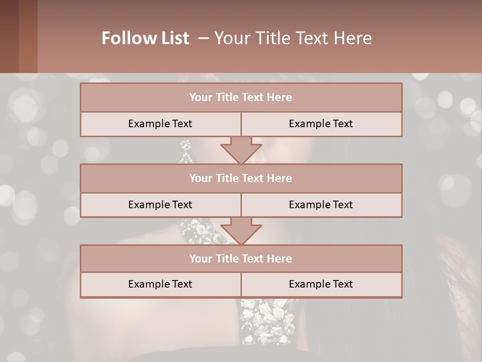 A Woman With Long Black Hair And Red Lipstick PowerPoint Template