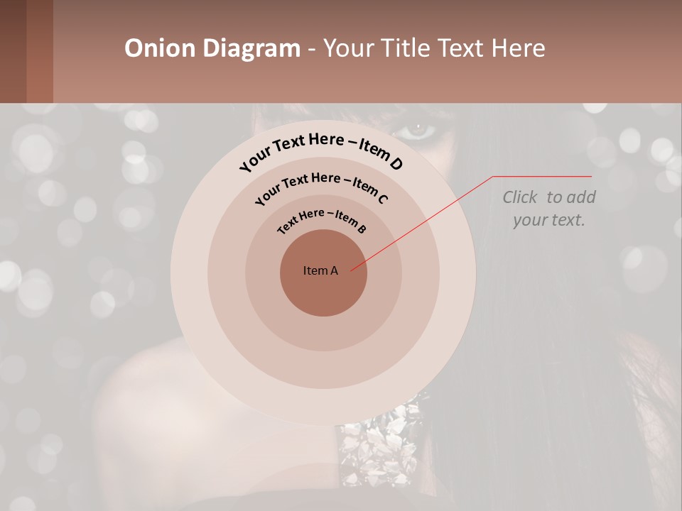 A Woman With Long Black Hair And Red Lipstick PowerPoint Template