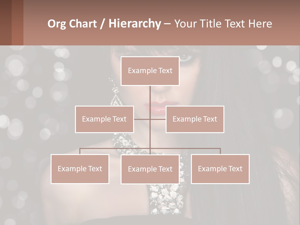 A Woman With Long Black Hair And Red Lipstick PowerPoint Template