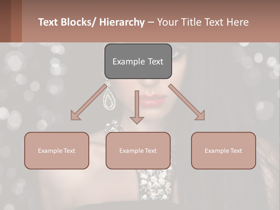 A Woman With Long Black Hair And Red Lipstick PowerPoint Template