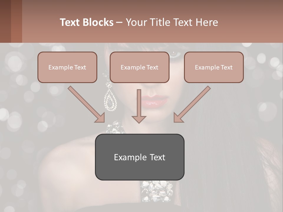 A Woman With Long Black Hair And Red Lipstick PowerPoint Template