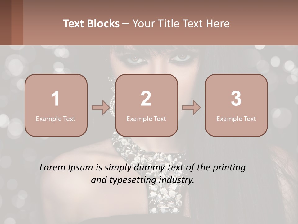 A Woman With Long Black Hair And Red Lipstick PowerPoint Template