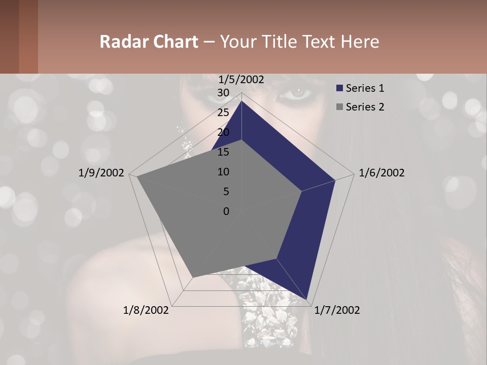 A Woman With Long Black Hair And Red Lipstick PowerPoint Template