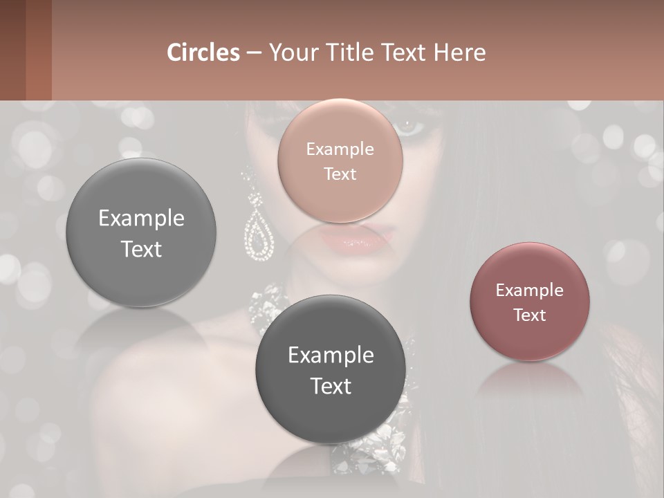 A Woman With Long Black Hair And Red Lipstick PowerPoint Template