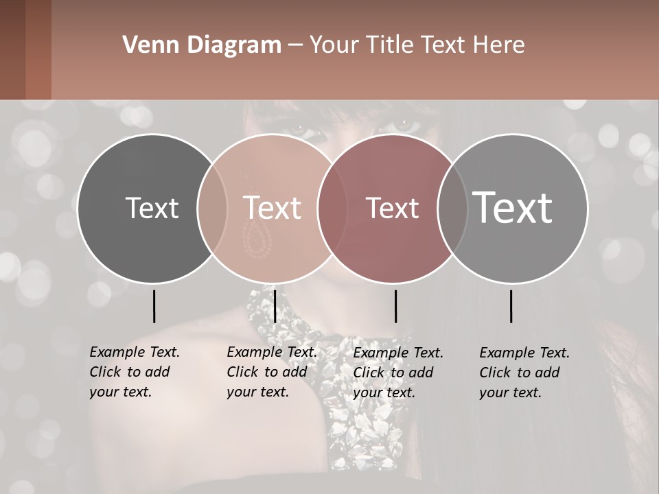 A Woman With Long Black Hair And Red Lipstick PowerPoint Template