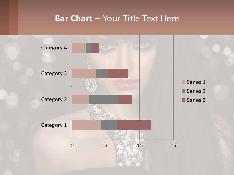 A Woman With Long Black Hair And Red Lipstick PowerPoint Template