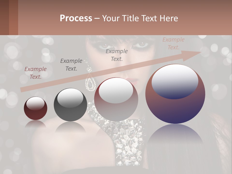 A Woman With Long Black Hair And Red Lipstick PowerPoint Template