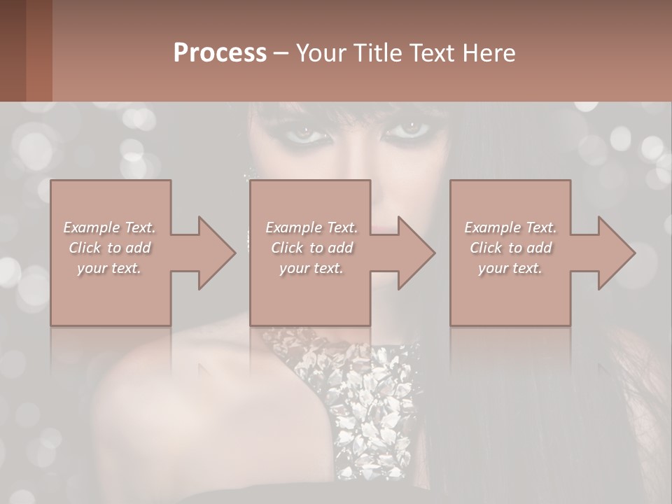 A Woman With Long Black Hair And Red Lipstick PowerPoint Template