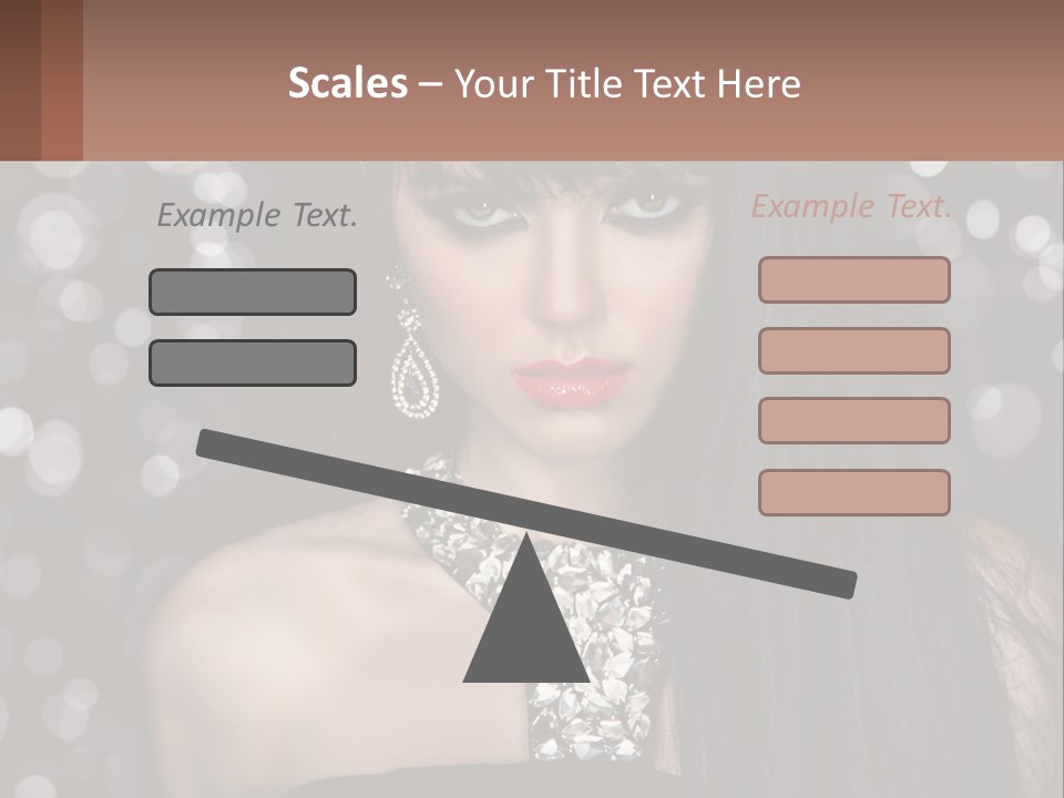 A Woman With Long Black Hair And Red Lipstick PowerPoint Template