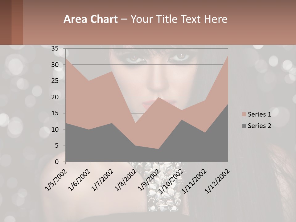 A Woman With Long Black Hair And Red Lipstick PowerPoint Template