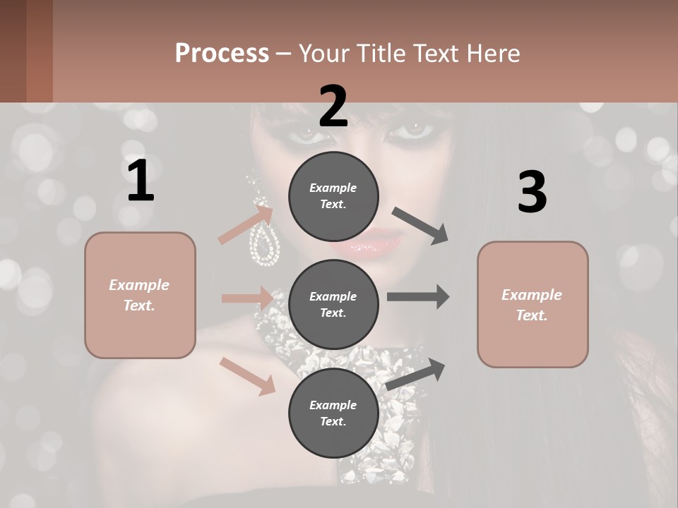 A Woman With Long Black Hair And Red Lipstick PowerPoint Template