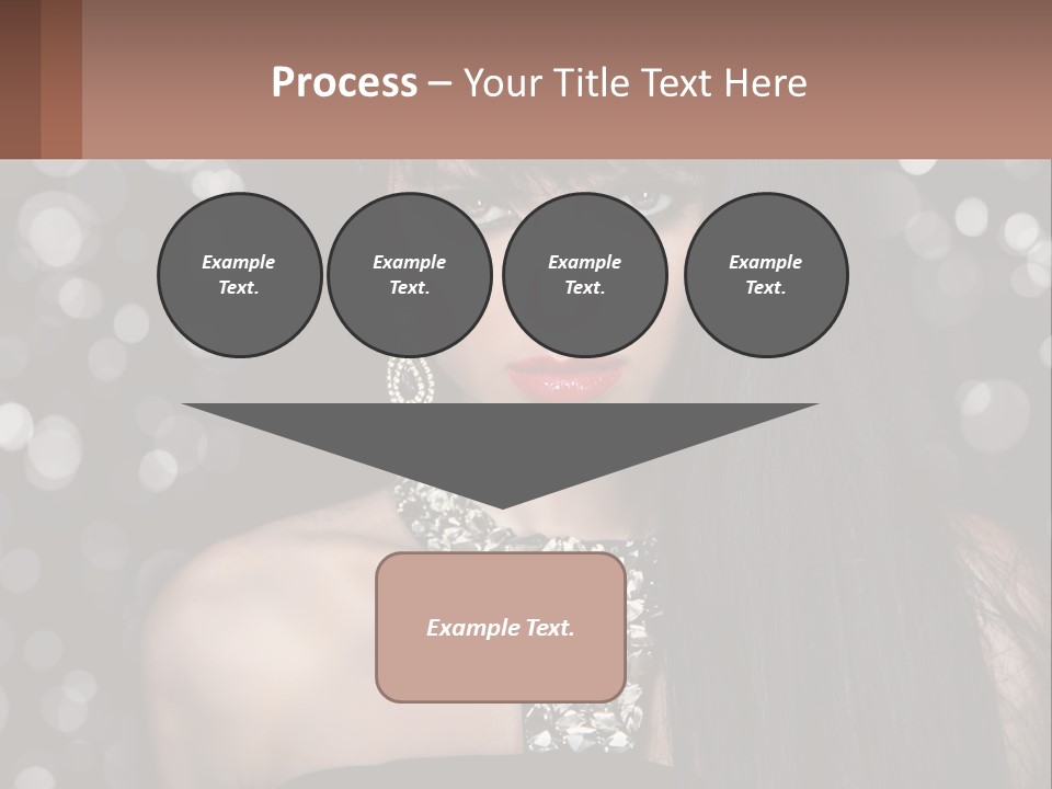 A Woman With Long Black Hair And Red Lipstick PowerPoint Template