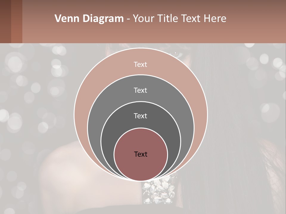 A Woman With Long Black Hair And Red Lipstick PowerPoint Template