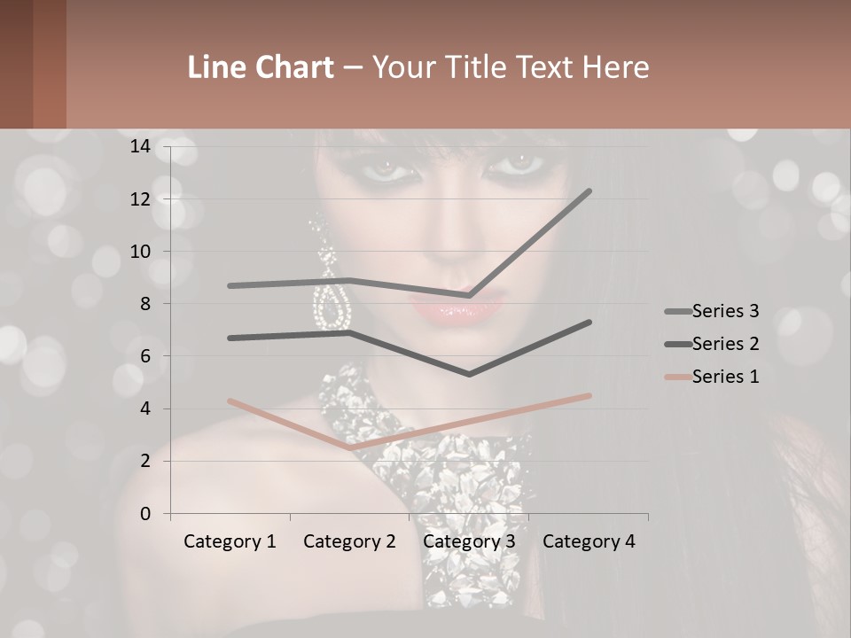 A Woman With Long Black Hair And Red Lipstick PowerPoint Template