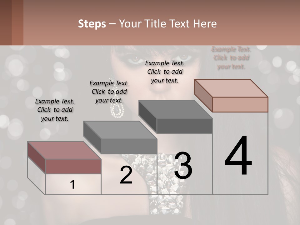 A Woman With Long Black Hair And Red Lipstick PowerPoint Template