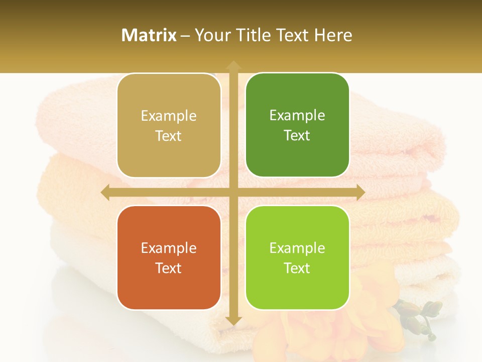 A Stack Of Towels With Yellow Flowers On Them PowerPoint Template