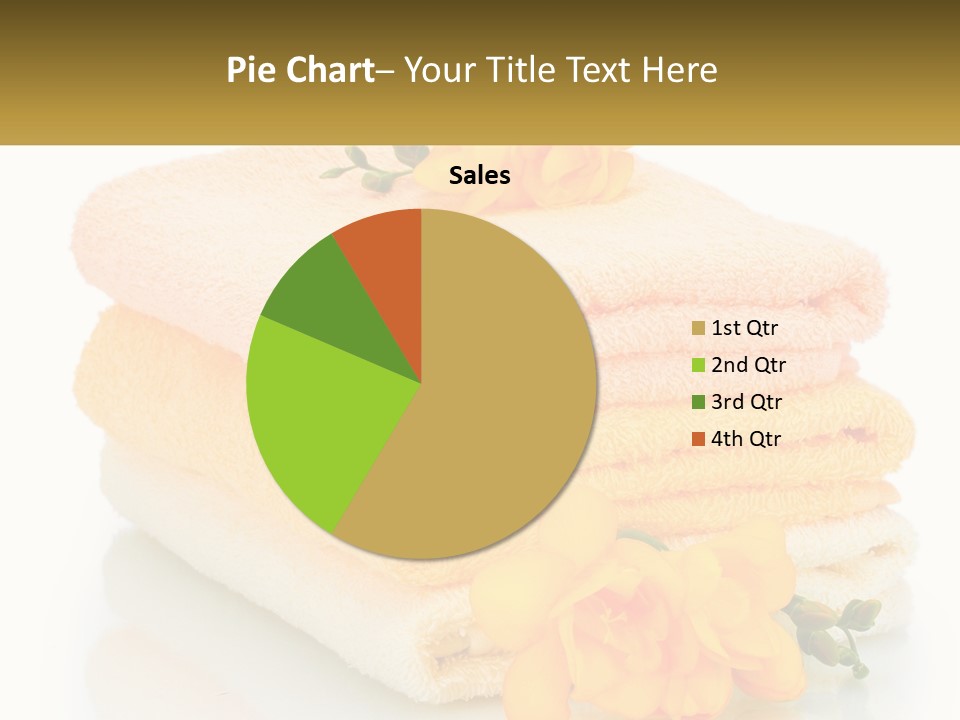 A Stack Of Towels With Yellow Flowers On Them PowerPoint Template