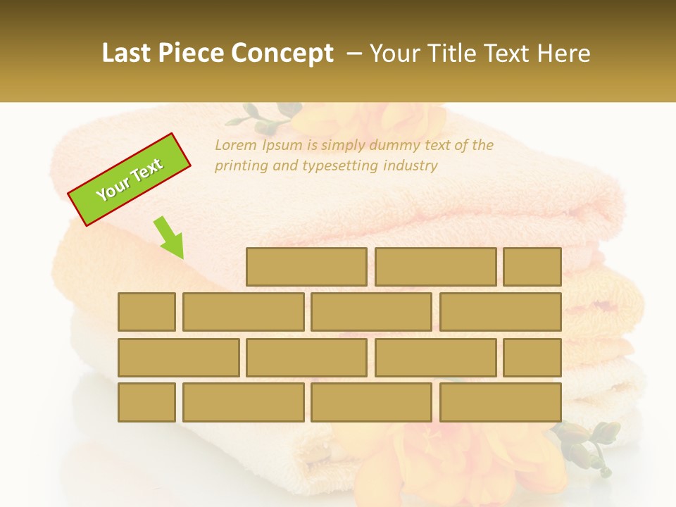 A Stack Of Towels With Yellow Flowers On Them PowerPoint Template