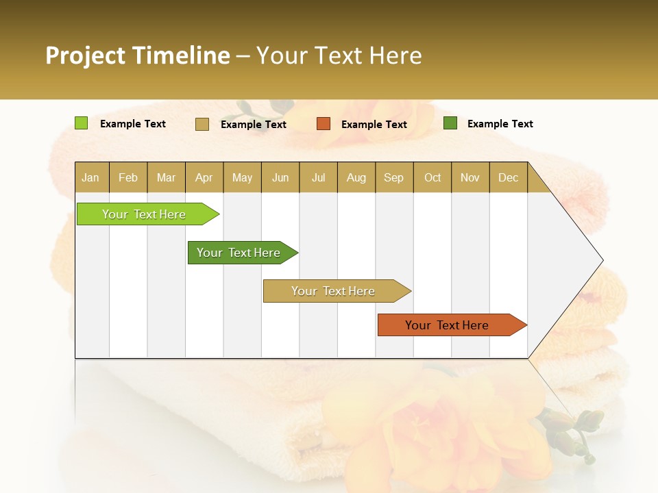 A Stack Of Towels With Yellow Flowers On Them PowerPoint Template