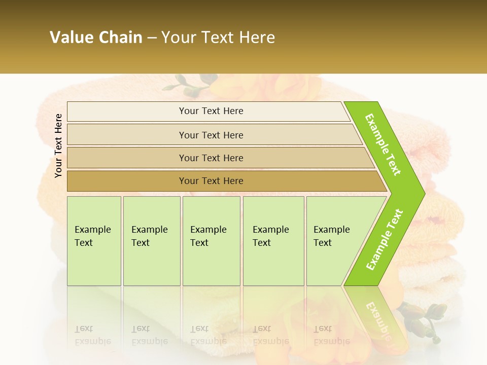 A Stack Of Towels With Yellow Flowers On Them PowerPoint Template
