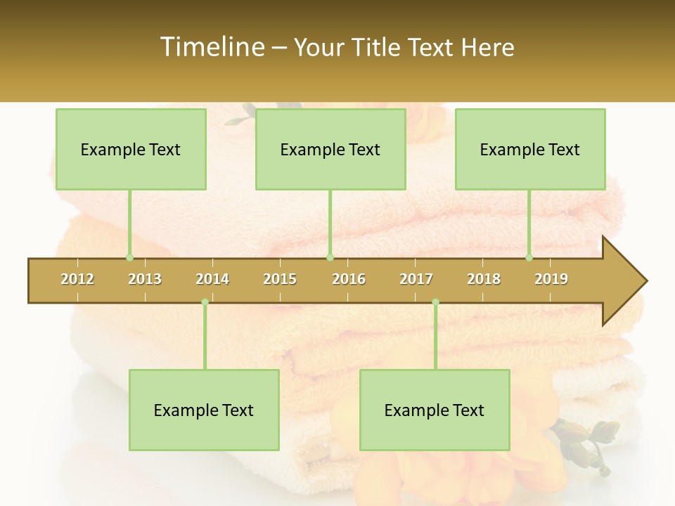 A Stack Of Towels With Yellow Flowers On Them PowerPoint Template