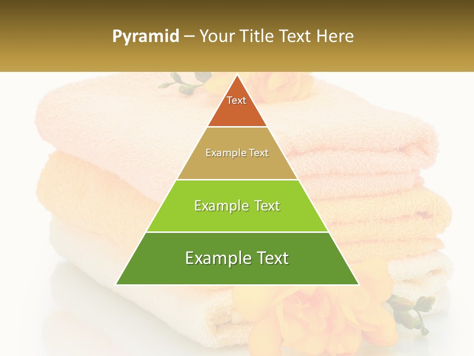 A Stack Of Towels With Yellow Flowers On Them PowerPoint Template