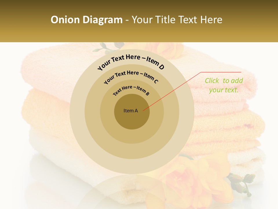 A Stack Of Towels With Yellow Flowers On Them PowerPoint Template