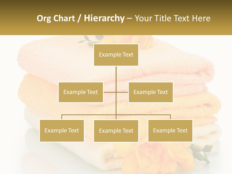 A Stack Of Towels With Yellow Flowers On Them PowerPoint Template