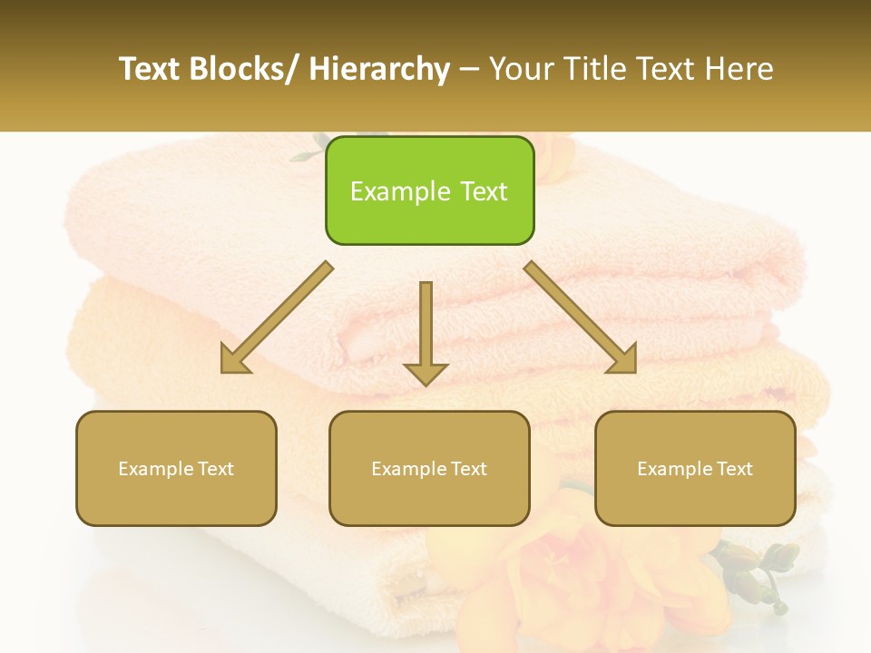 A Stack Of Towels With Yellow Flowers On Them PowerPoint Template