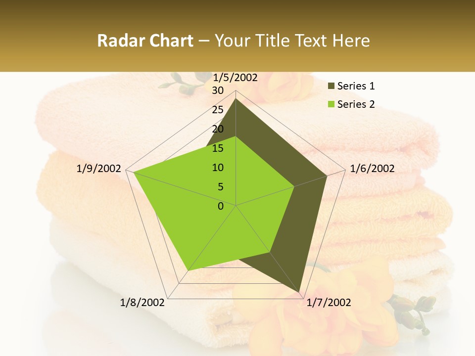 A Stack Of Towels With Yellow Flowers On Them PowerPoint Template