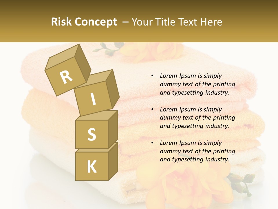 A Stack Of Towels With Yellow Flowers On Them PowerPoint Template