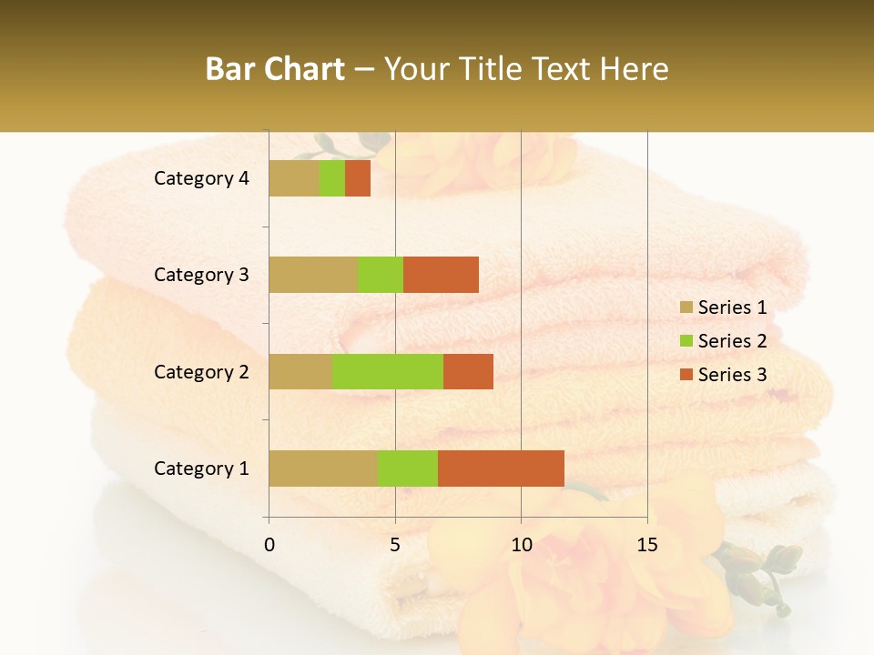 A Stack Of Towels With Yellow Flowers On Them PowerPoint Template