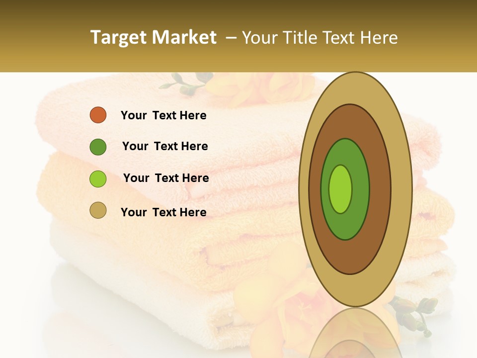 A Stack Of Towels With Yellow Flowers On Them PowerPoint Template