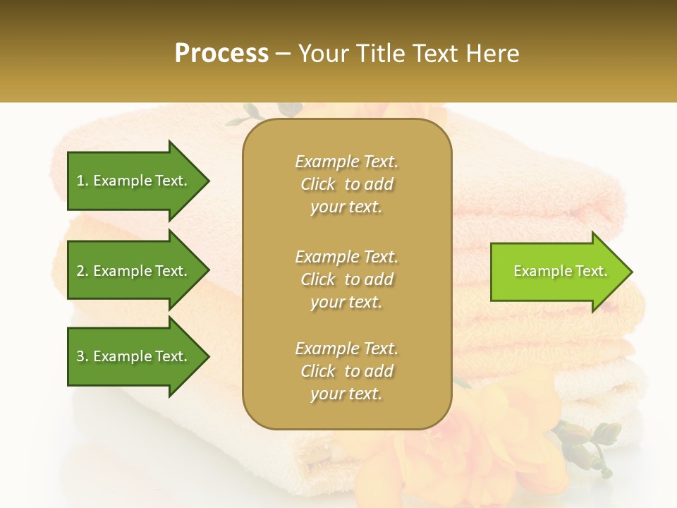 A Stack Of Towels With Yellow Flowers On Them PowerPoint Template