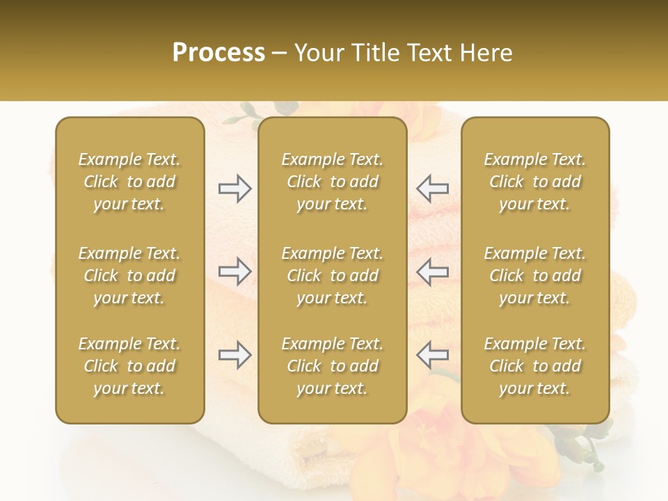 A Stack Of Towels With Yellow Flowers On Them PowerPoint Template